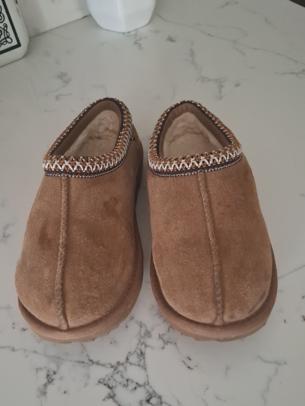 Ugg Tasman Kids Cozy Slip-On Suede Slippers -